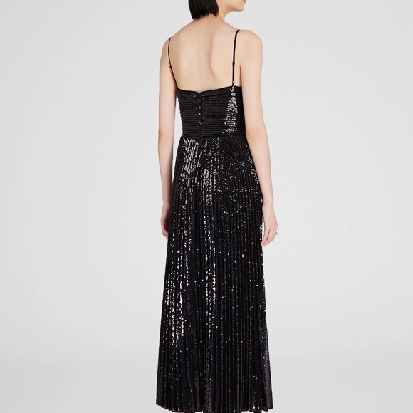 Club Monaco Black Sequin Pleated Maxi Dress – Formal Occasion, Worn Once - Picture 9 of 10